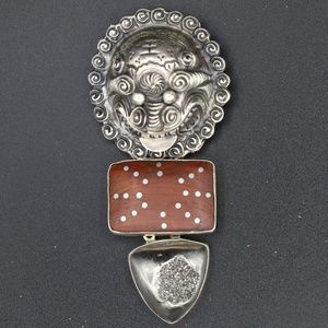 Vintage Amy Kahn Russell Pin/Pendant AKR silver